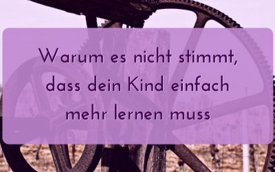 Warum es nicht stimmt, dass dein Kind einfach nur mehr lernen muss